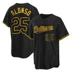 Baltimore Orioles #25 Pete Alonso Player Black Fedasgoge Snake Skin City Home Game Stitched Jerseys