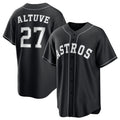 Houston Astros #27 Jose Altuve Black Fedasgoge Lights Out Limited Stitched Jersey