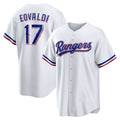 Texas Rangers #17 Nathan Eovaldi White Fedasgoge Home Replica Player Jersey