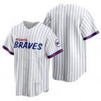 Atlanta Braves Blank 2021 White Fedasgoge City Connect Stitched Jersey