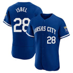 Kansas City Royals #28 Kyle Isbel Player Royal Fedasgoge City Connect Limited Elite Home Game Stitched Jerseys