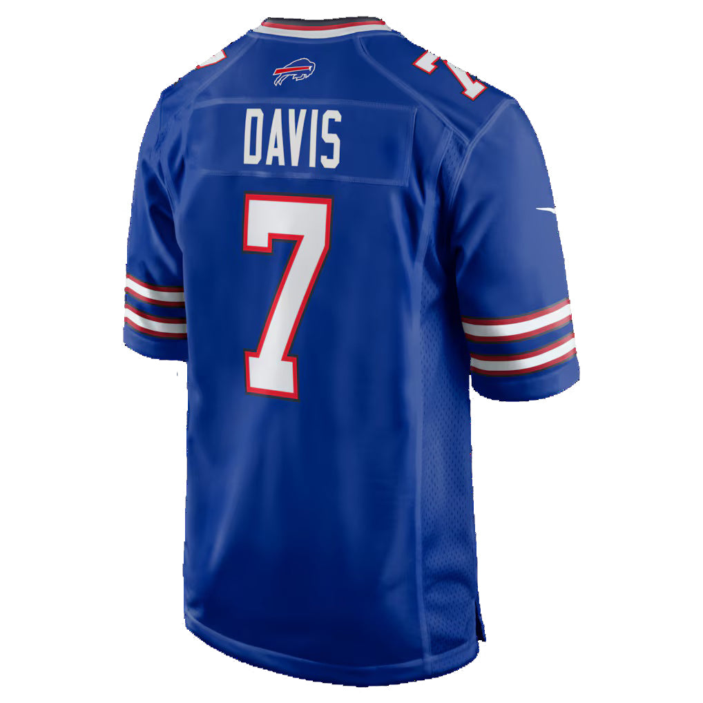 B.Bills #7 Ray Davis Royal Fedasgoge Team Game Jersey