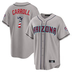 Arizona Diamondbacks #7 Corbin Carroll Player Gray Fedasgoge USA 250 Fourth of July Home Game Stitched Jerseys