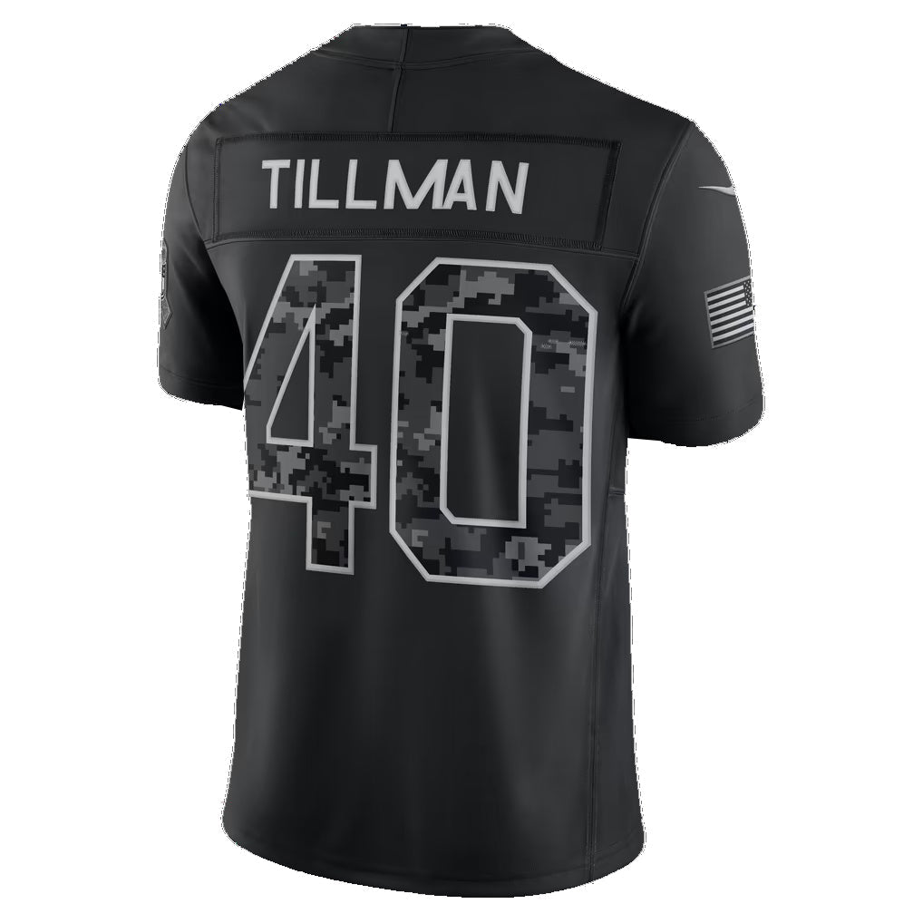 A.Cardinals #40 Pat Tillman Black 2026 Salute to Service Retired Player Stitched Limited Football jersey Fedasgoge