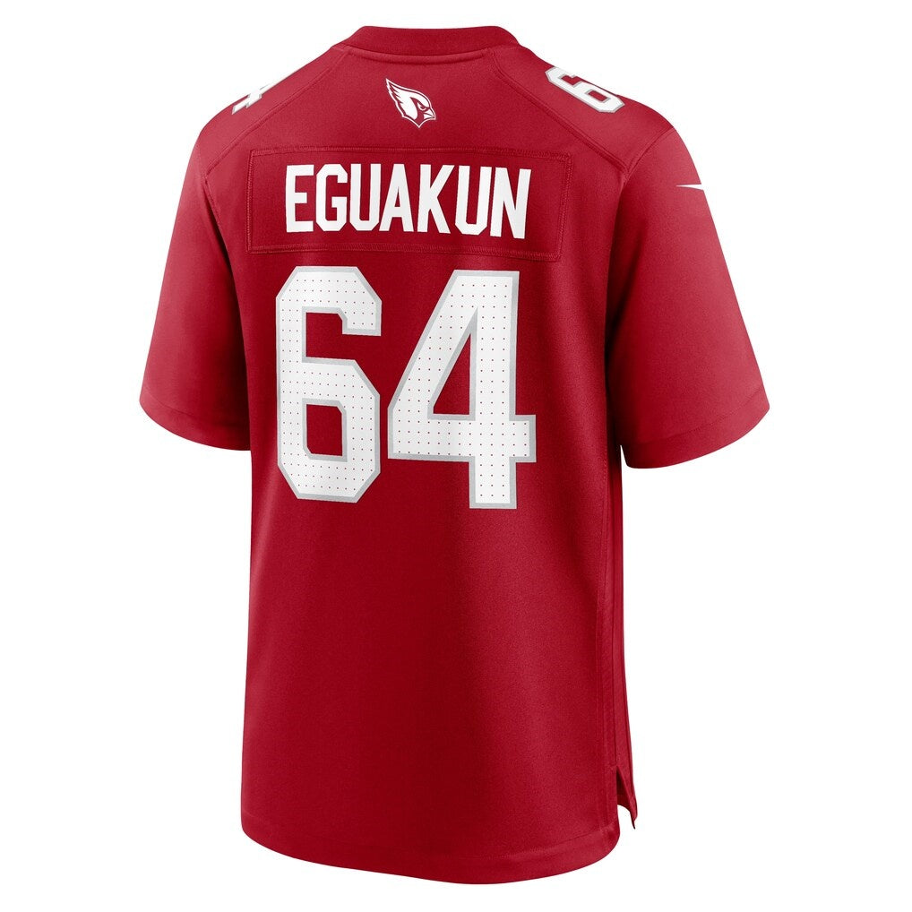 A.Cardinals #64 Kingsley Eguakun Cardinal Team Game Jersey Fedasgoge