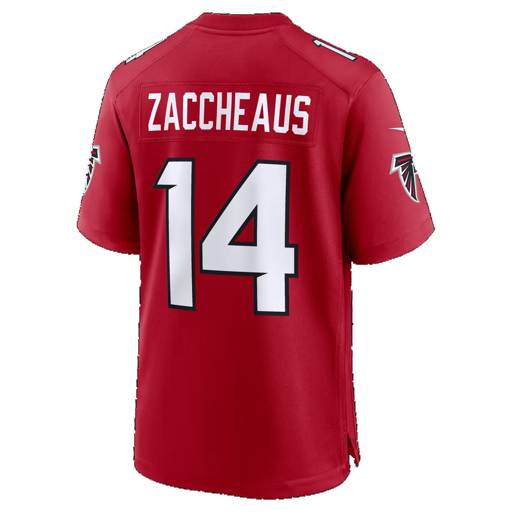 A.Falcons #14 Olamide Zaccheaus Red Team Game Football jersey Fedasgoge