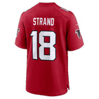 A.Falcons #18 Jack Strand Red Team Game Football jersey Fedasgoge