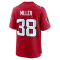 A.Falcons #38 Jam Miller Red Team Game Jersey Fedasgoge