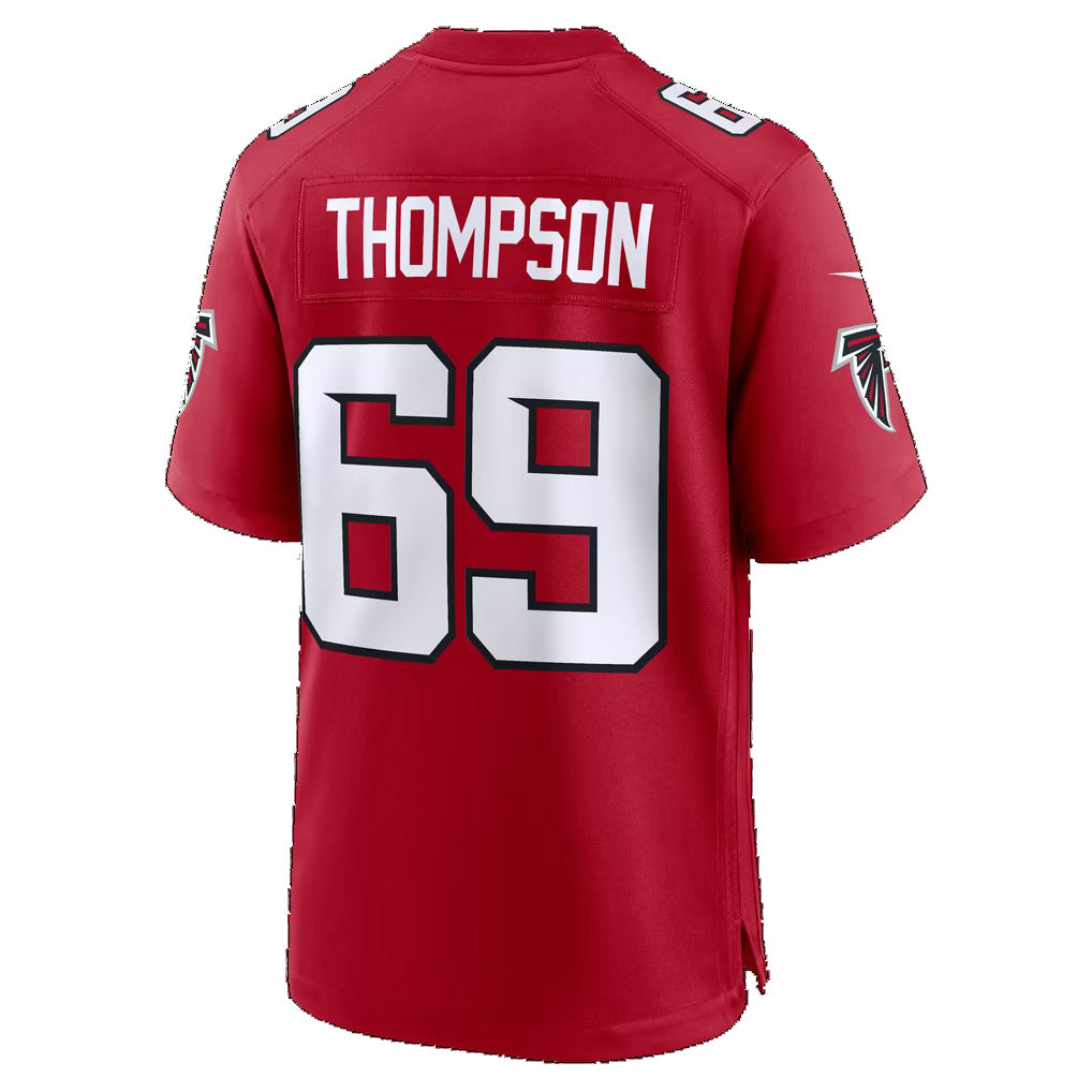 A.Falcons #69 Anterio Thompson Red Team Game Football jersey Fedasgoge