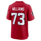 A.Falcons #73 Cameron Williams Red Team Game Football jersey Fedasgoge