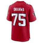 A.Falcons #75 Ethan Onianwa Red Team Game Football jersey Fedasgoge