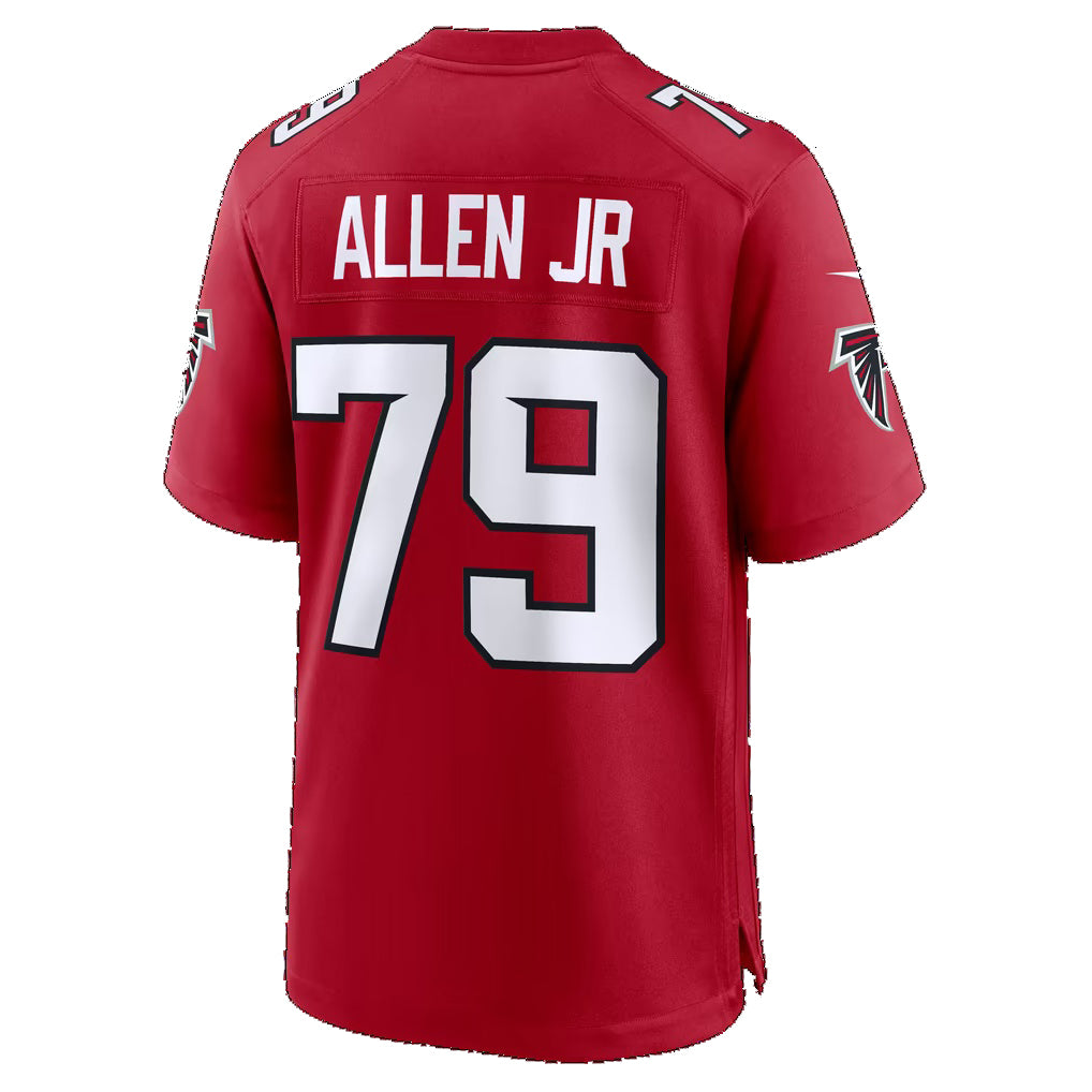 A.Falcons #79 Carlos Allen Jr. Red Team Game Football jersey Fedasgoge