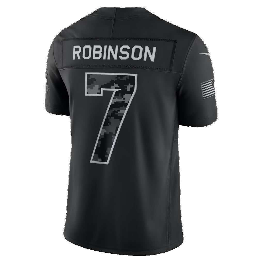 A.Falcons #7 Bijan Robinson Black 2026 Salute to Service Stitched Limited Football jersey Fedasgoge