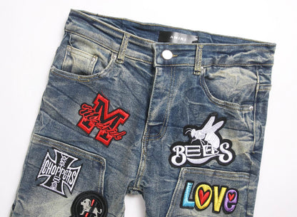 Men's Amiri Fashionable Casual Jeans Pants Size 29-38