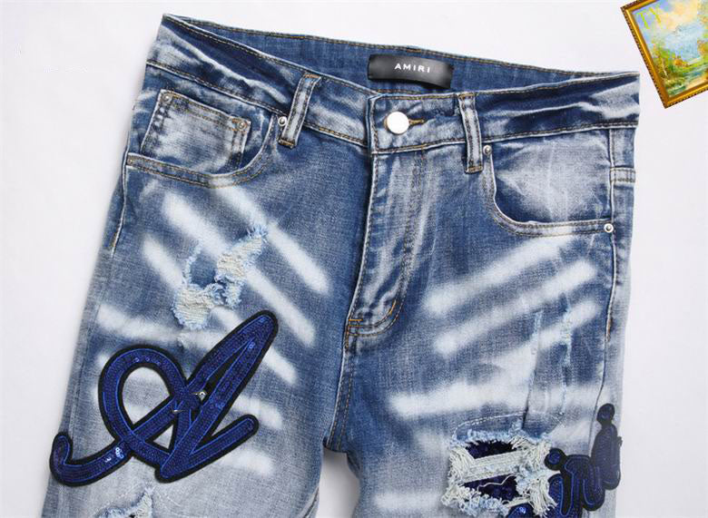 Men's Amiri Fashionable Casual Jeans Pants Size 29-38