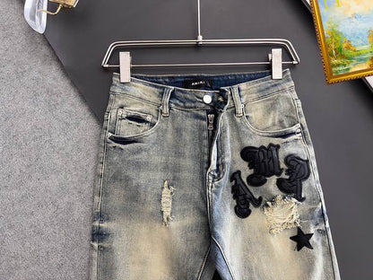 Men's Amiri Fashionable Casual Jeans Pants Size 29-38