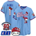 Atlanta Braves #1 Ozzie Albies Powder Blue Fedasgoge Meow KT 2026 Vapor Limited All Stitched Jersey