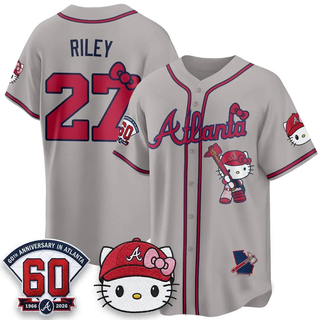 Atlanta Braves #27 Austin Riley Gray Fedasgoge Meow KT 2026 Vapor Limited All Stitched Jersey