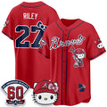 Atlanta Braves #27 Austin Riley Red Fedasgoge Meow KT 2026 Vapor Limited All Stitched Jersey