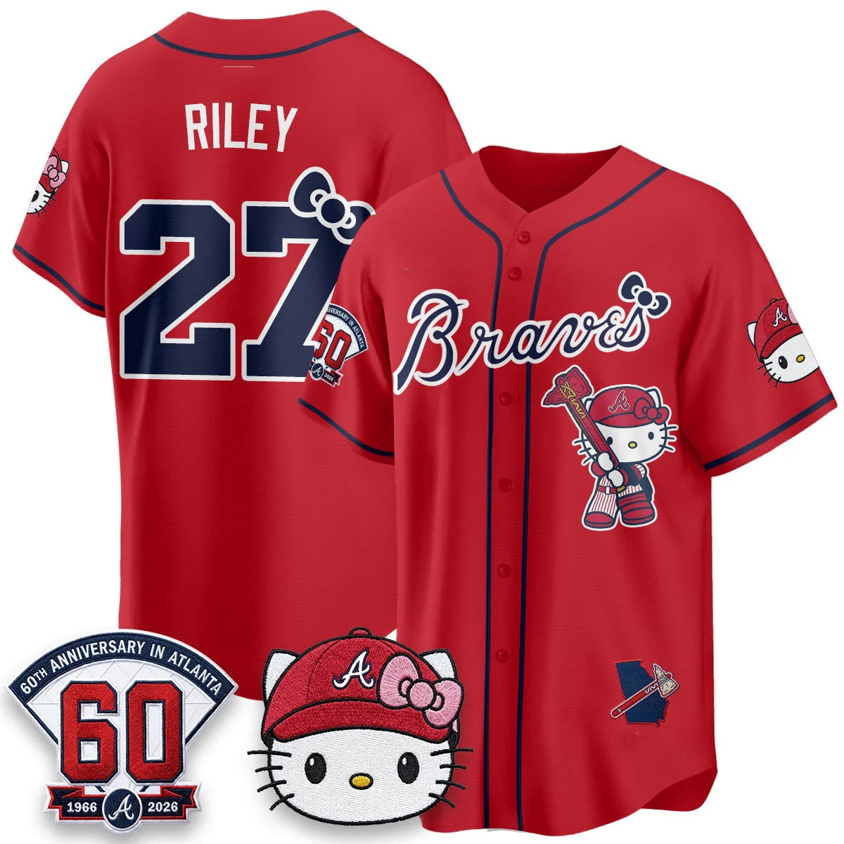 Atlanta Braves #27 Austin Riley Red Fedasgoge Meow KT 2026 Vapor Limited All Stitched Jersey