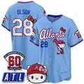 Atlanta Braves #28 Matt Olson Powder Blue Fedasgoge Meow KT 2026 Vapor Limited All Stitched Jersey