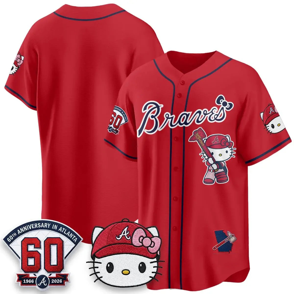Atlanta Braves Red Fedasgoge Meow KT 2026 Vapor Limited All Stitched Jersey