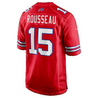 B.Bills #15 Gregory Rousseau Red Fedasgoge Game Jersey
