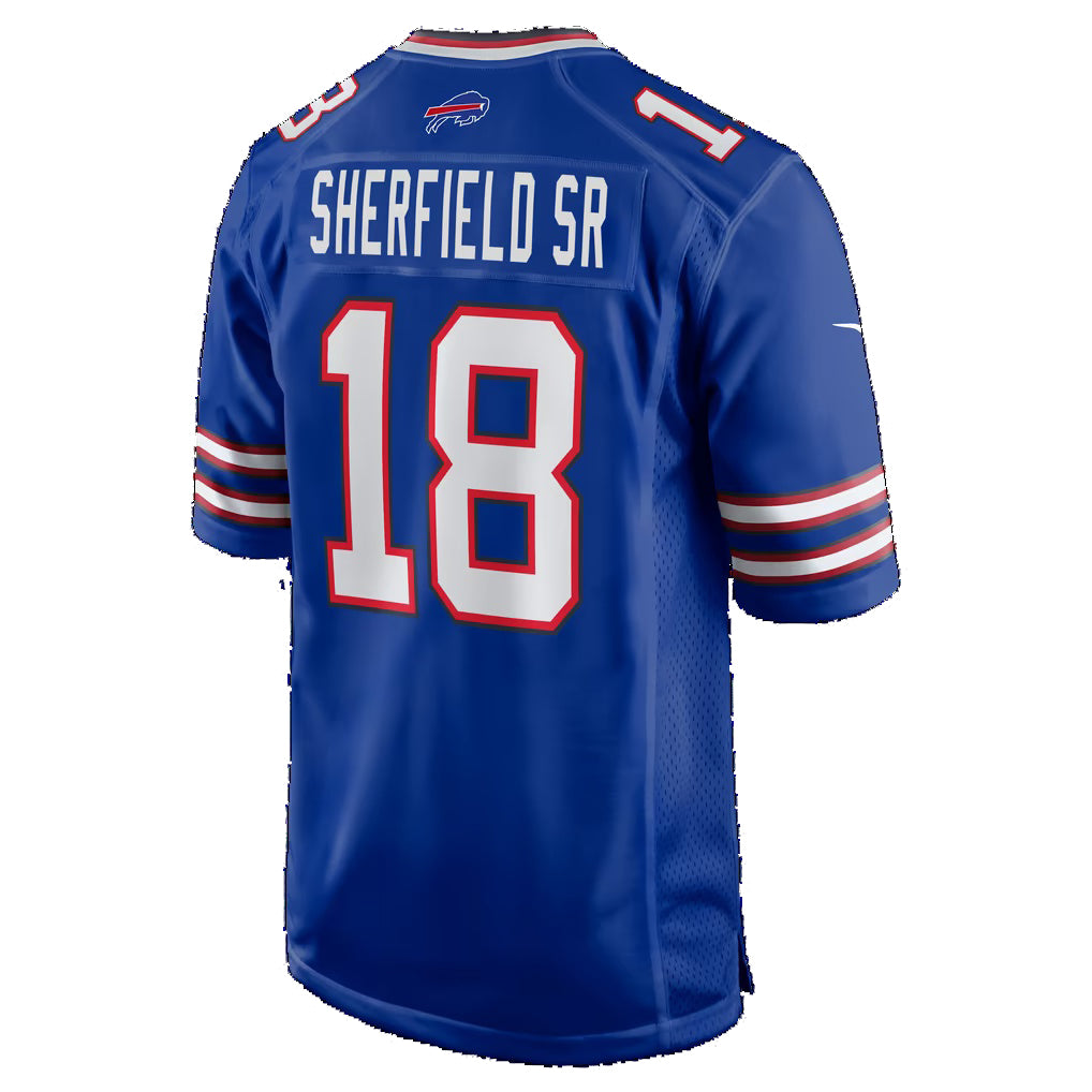 B.Bills #18 Trent Sherfield Sr. Royal Team Game Football jersey Fedasgoge
