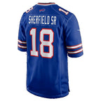 B.Bills #18 Trent Sherfield Sr. Royal Team Game Football jersey Fedasgoge