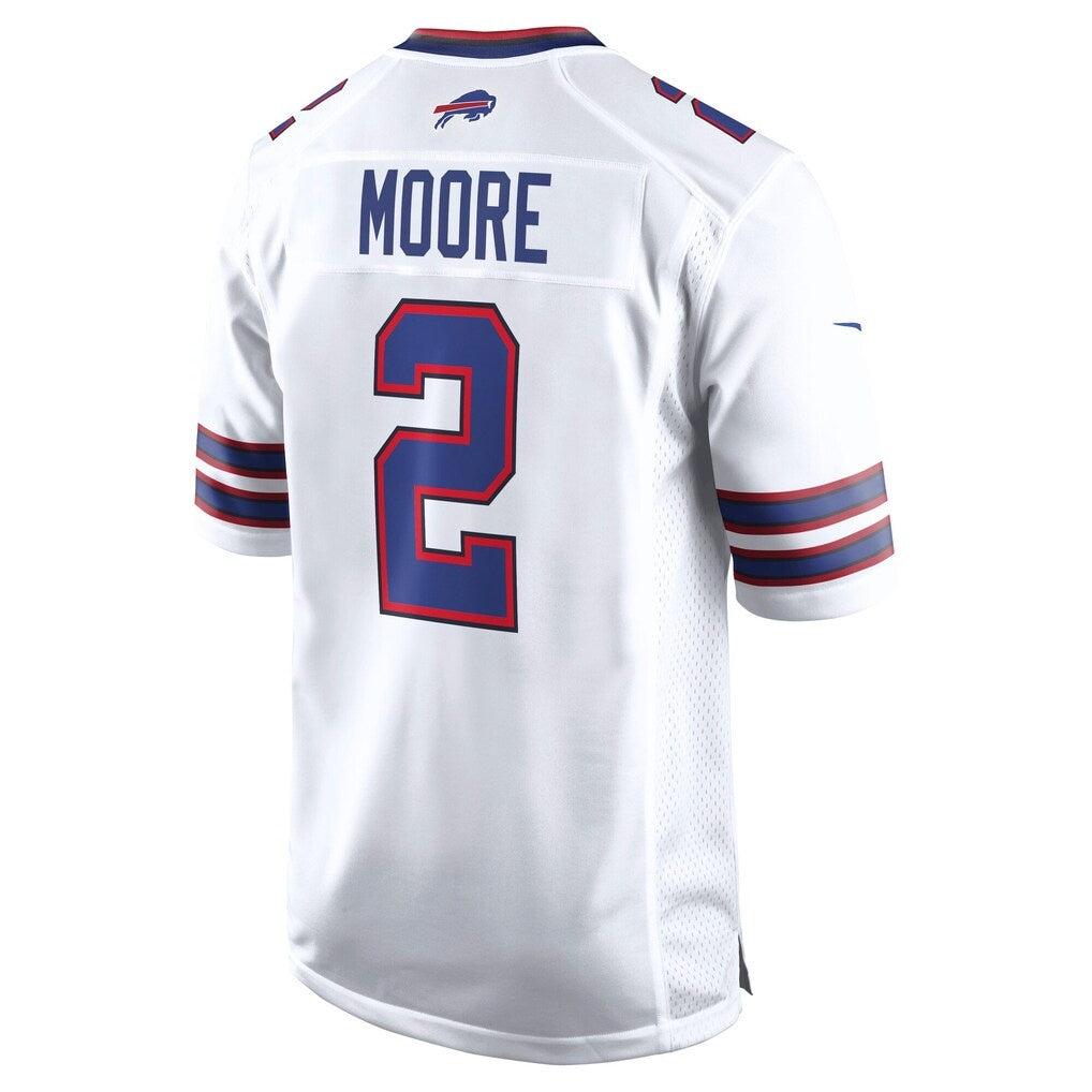 B.Bills #2 D.J. Moore White Game Jersey Fedasgoge