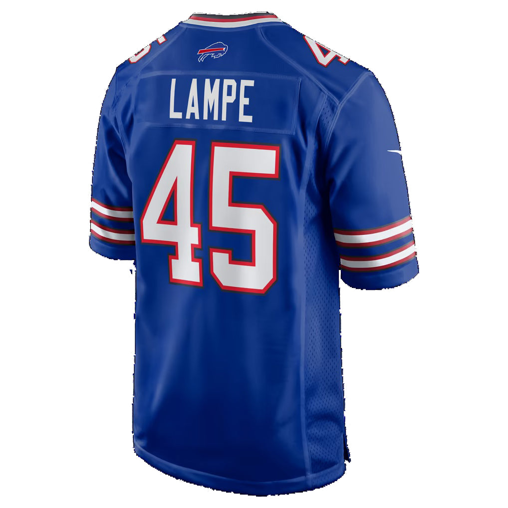 B.Bills #45 Brock Lampe Royal Fedasgoge Team Game Jersey