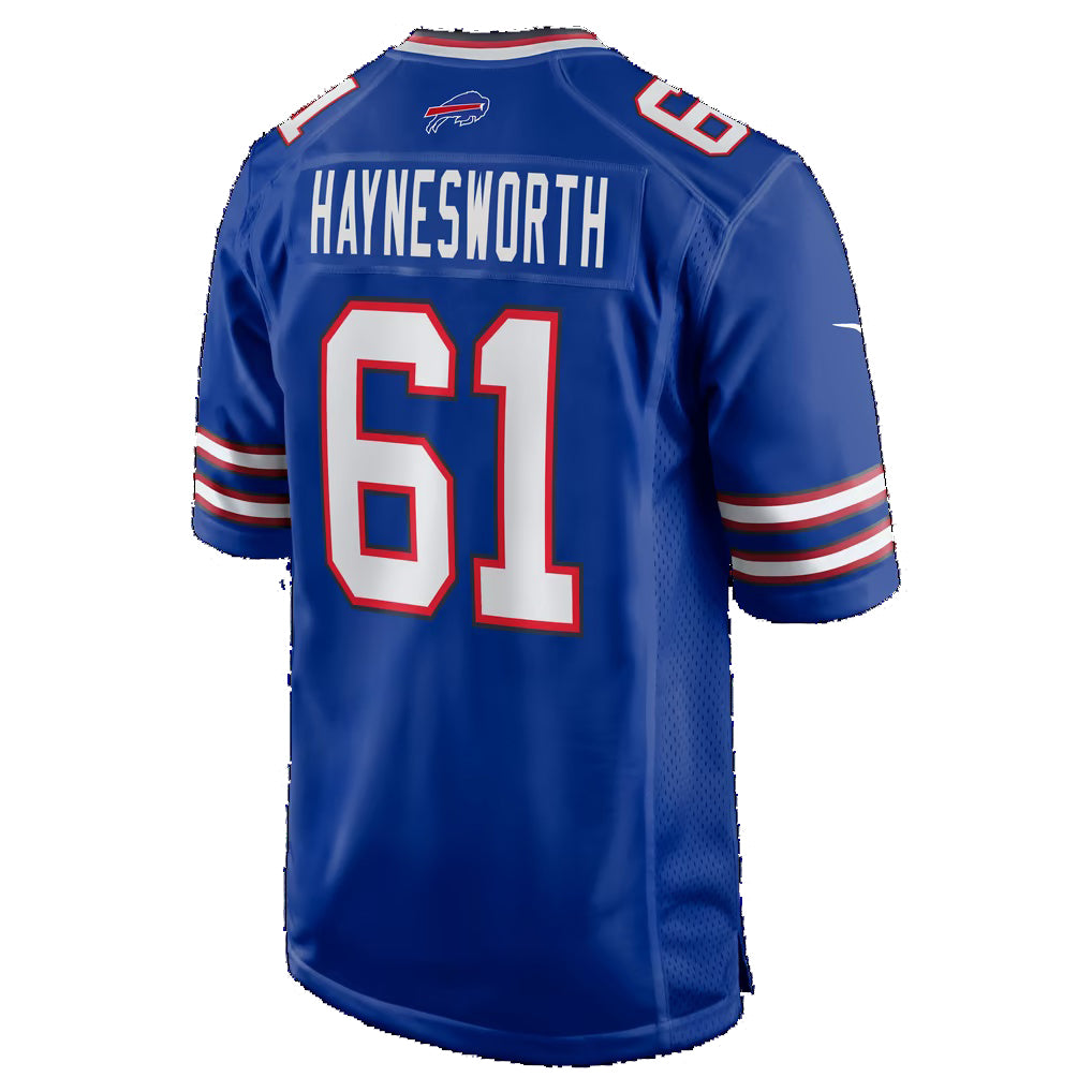 B.Bills #61 Sincere Haynesworth Royal Team Game Football jersey Fedasgoge