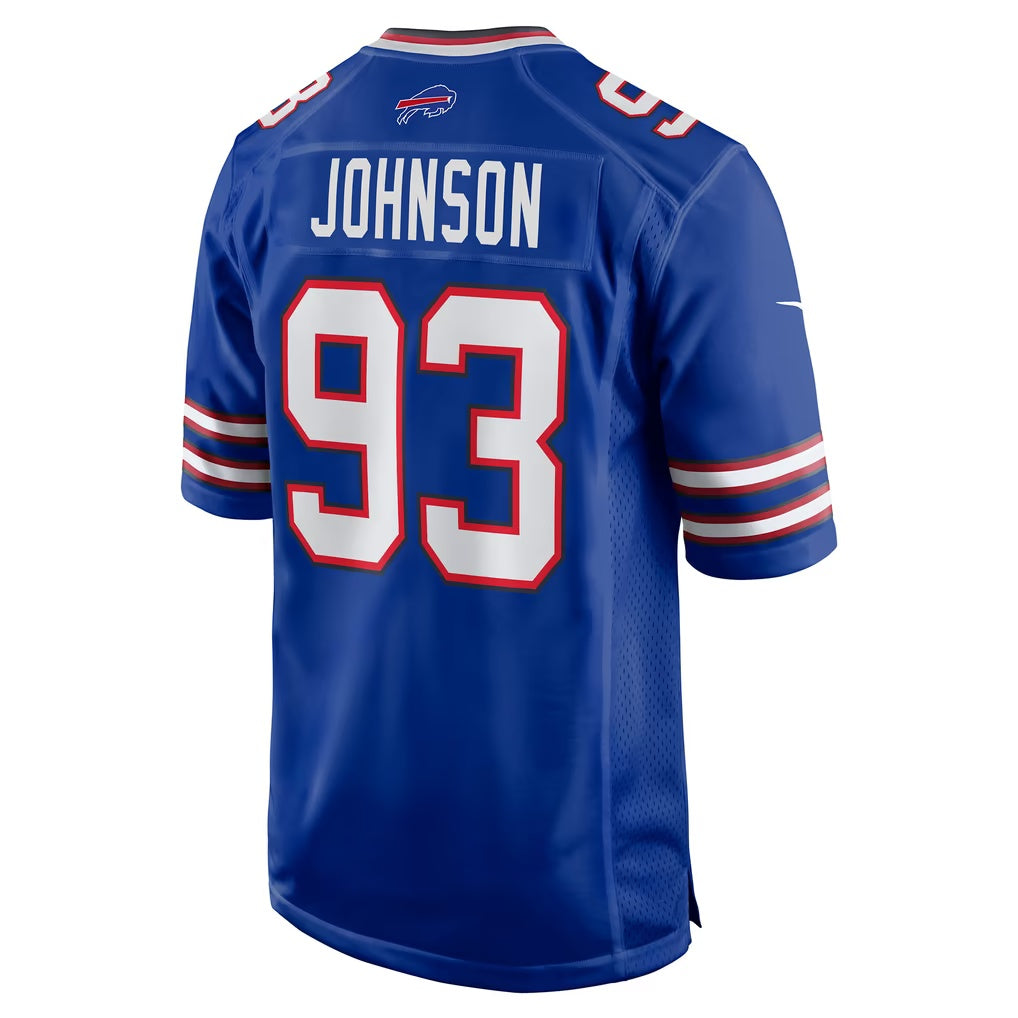 B.Bills #93 Austin Johnson Fedasgoge Royal Team Game Jersey