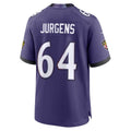 B.Ravens #64 Cam Jurgens Purple Team Game Jersey Fedasgoge