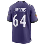 B.Ravens #64 Cam Jurgens Purple Team Game Jersey Fedasgoge