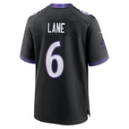 B.Ravens #6 Ja'Kobi Lane Black Alternate Game Jersey Fedasgoge