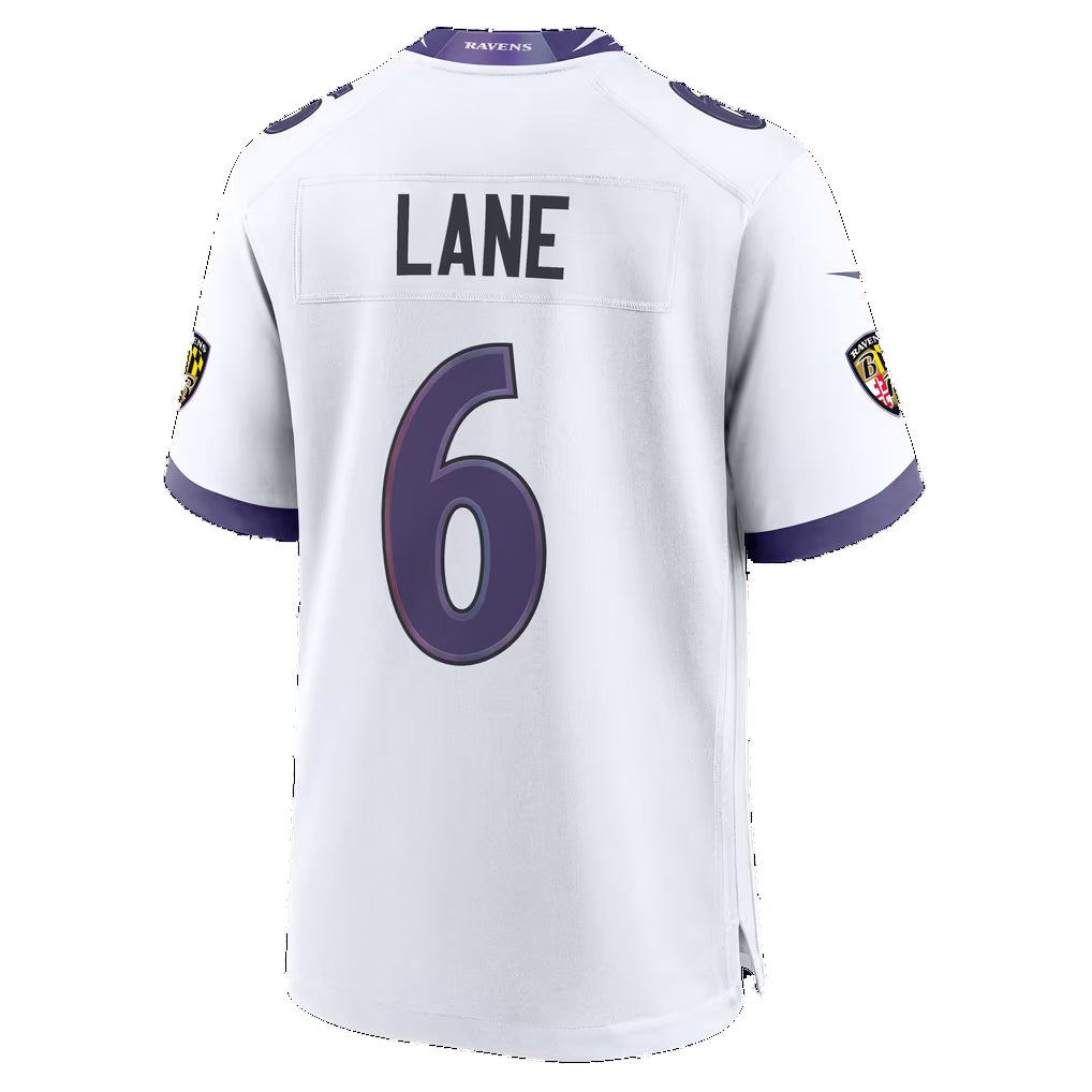 B.Ravens #6 Ja'Kobi Lane White Fedasgoge Game Jersey