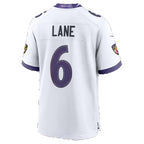 B.Ravens #6 Ja'Kobi Lane White Fedasgoge Game Jersey