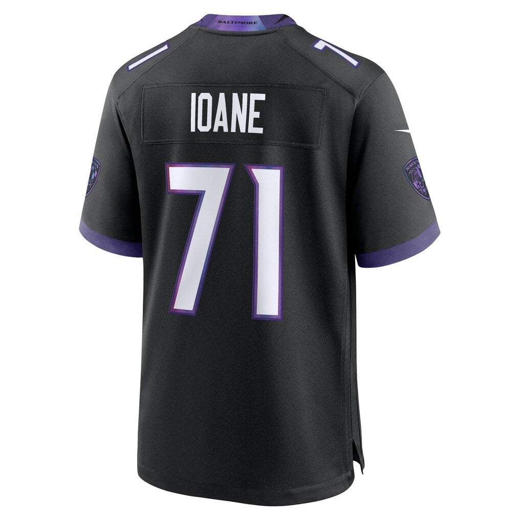 B.Ravens #71 Olaivavega Ioane Black Alternate Game Jersey Fedasgoge