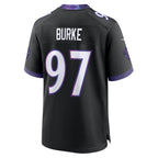 B.Ravens #97 Ethan Burke Black Alternate Game Jersey Fedasgoge