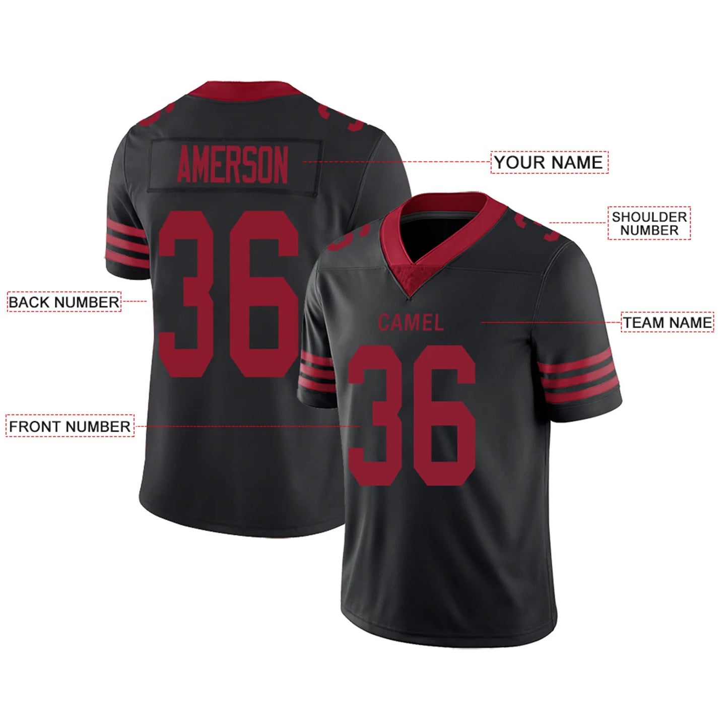 Custom Team Player or Personalized Design Your Own Name for Men's Women's Youth Jerseys Football Jerseys
