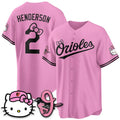 Baltimore Orioles #2 Gunnar Henderson Pink Fedasgoge Meow KT Vapor Premier Limited Stitched Jersey