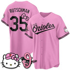 Baltimore Orioles #35 Adley Rutschman Pink Fedasgoge Meow KT Vapor Premier Limited Stitched Jersey