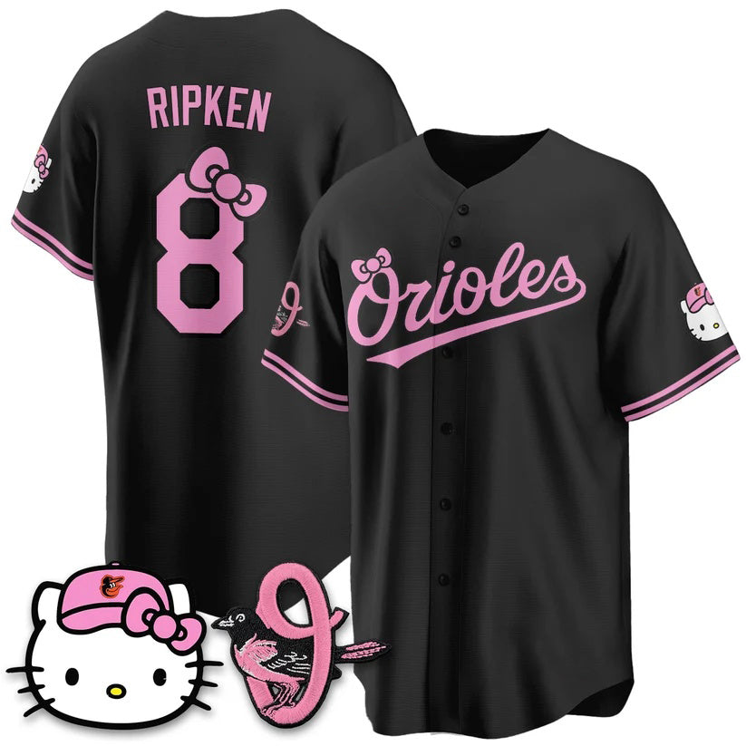 Baltimore Orioles #8 Cal Ripken Black Fedasgoge Meow KT Vapor Premier Limited Stitched Jersey