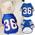 Blue No.36 Mesh Breathable Dog Clothes Teddy Sport Large Dog Jersey Basketball Clothing Puppy T-Shirts Summer Pet Cat Shirts