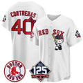 Boston Red Sox #40 Willson Contreras White Fedasgoge Meow KT Vapor Limited Stitched Jersey