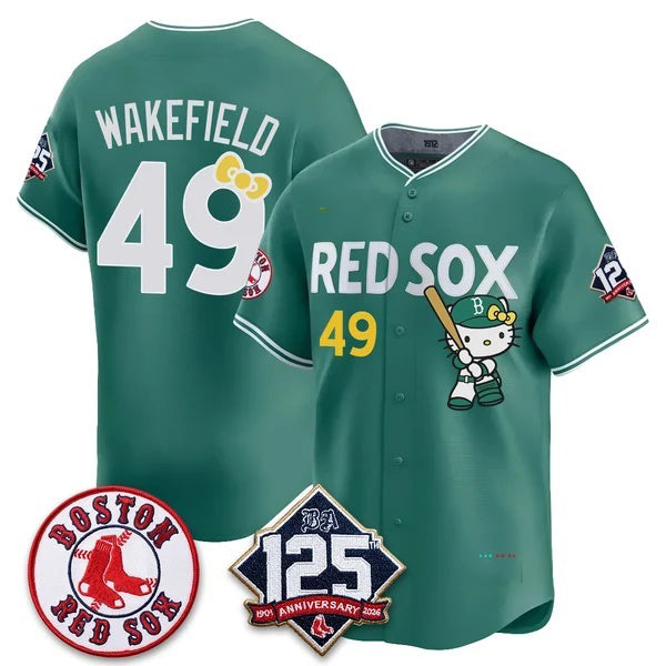 Boston Red Sox #49 Tim Wakefield Green Fedasgoge Meow KT Vapor Limited Stitched Jersey