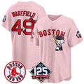 Boston Red Sox #49 Tim Wakefield Pink Fedasgoge Meow KT Vapor Limited Stitched Jersey