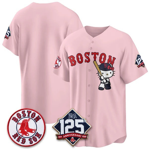 Boston Red Sox Pink Fedasgoge Meow KT Vapor Limited Stitched Jersey