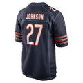 C.Bears #27 Anthony Johnson Navy Team Game Football jersey Fedasgoge
